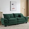 84'' Corduroy Sofa Sleeper Loveseat Couch with Pillows,Comfy Deep Seat Upholstered 2-Seater Sofa for Living Room-Maison Boucle - 3 of 4
