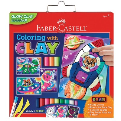 Faber-Castell Do Art Coloring with Clay Glow in the Dark Space Pets