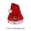 Unique Bargains Christmas Hat Polyester Non-Woven Fabric Red 11.81"x15.35" 1 Pc - 3 of 4