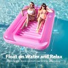 Sloosh Inflatable Suntanning Float Bed with Pillow, Suntan Tub Floatie Raft Tanning Pool for Adult 85" - Pink - 4 of 4