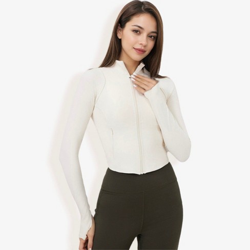 Anna-Kaci Active Women's Seamless Long Sleeve Fitted Top with Thumbhole Cuffs and Crew Neck main image 1