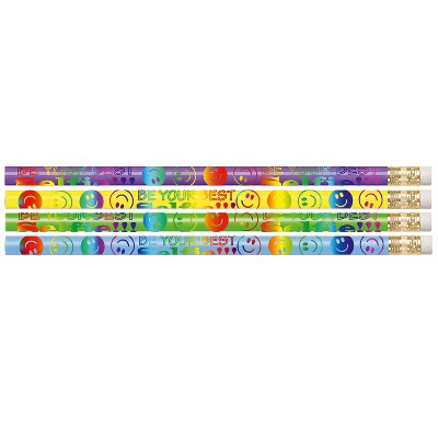 Musgrave Pencil Company Be Your Best Selfie Motivational Pencils, 12 Per Pack, 12 Packs