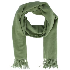 CTM Women's Heavyweight Solid Color Pashmina Scarf Shawl - 1 of 2