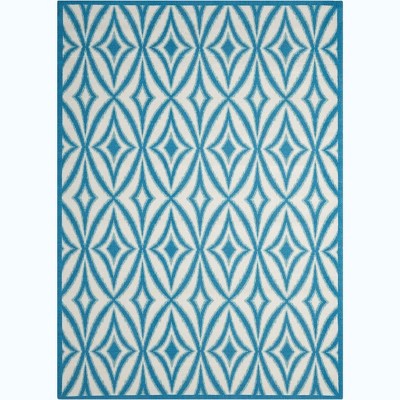 Waverly Sun & Shade "Centro" Azure Indoor/Outdoor Area Rug by Nourison