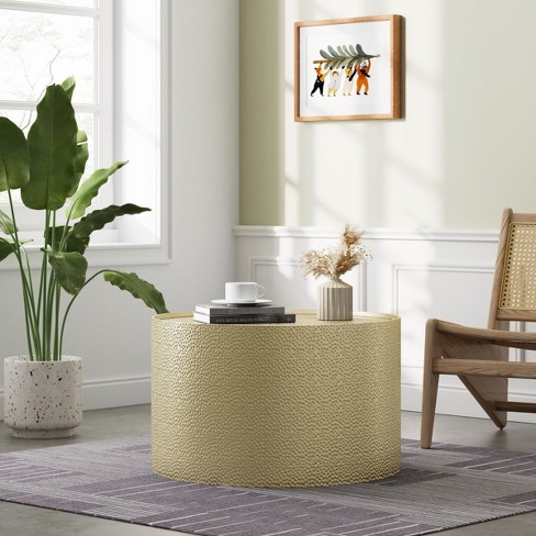 Modern Gold Metal Round Coffee Table End Tables,coffee Table Low,tall ...