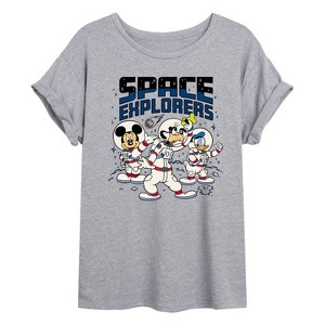 Women's - Disney - Space Explorers Oversized Graphic T-Shirt - 1 of 4