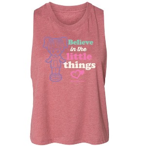 Women's Polly Pocket Believe In The Little Things Graphic Racerback Tank - Heather Mauve - Small - 1 of 2