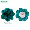 Unique Bargains Alloy Satin Fabric Big Rose Flower Dainty Brooches Pins 1 Pc - 3 of 4