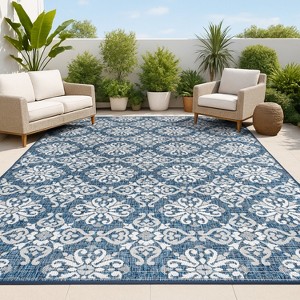 JONATHAN Y Amora Traditional Mediterranean Tile Design Indoor/Outdoor Area Rug - 1 of 4