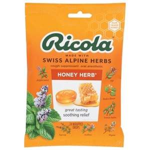 Ricola Cough Suppressant Throat Drops - Honey Herb 24 Count - 1 of 2