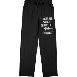 Top Gun Inverted Quote Men's Black Drawstring Sleep Pajama Pants - 1 of 3