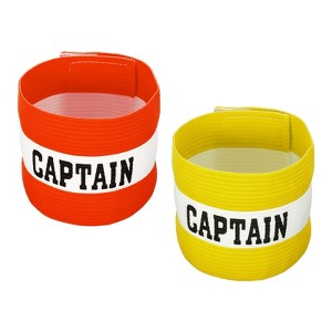 Unique Bargains Adjustable Elastic Soccer Basketball Training Captain's Armband 2 Pcs - 1 of 4