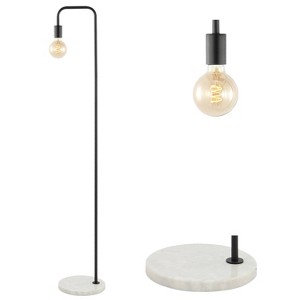 JONATHAN Y Vega 60" Minimalist Edison Metal/Marble Floor Lamp: Solid Marble Base, ETL Listed - 1 of 4