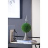 Dexmalle 7x7x17" Faux Boxwood Topiary Sphere on Metal Spire - 3 of 4