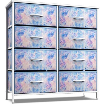 Sorbus 8 Drawers Dresser- Storage Unit with Steel Frame, Wood Top, Fabric Bins - for Bedroom, Closet, Office and more