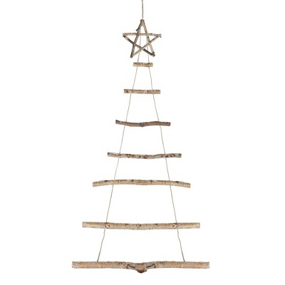 Northlight 51" Natural Brown Wood Tree with Star Christmas Decoration