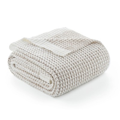 Amelie Home Reversible Chenille Knit Throw Blanket – Soft, Lightweight & Cozy