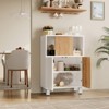 GustoWave Wooden Storage Cabinet Sideboard Buffet Cabinet with Sliding Doors and Adjustable Shelves Floor Standing Display Cabinet with 2 Doors - 4 of 4
