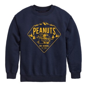 Boys' - Peanuts - Ski School Graphic Long Sleeve Fleece Sweatshirt - 1 of 4