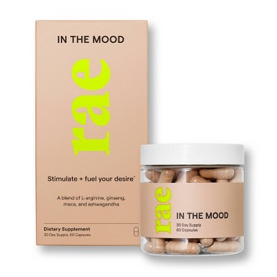 Rae In the Mood Dietary Supplement Capsules for Sexual Health and Wellness Support - 60ct