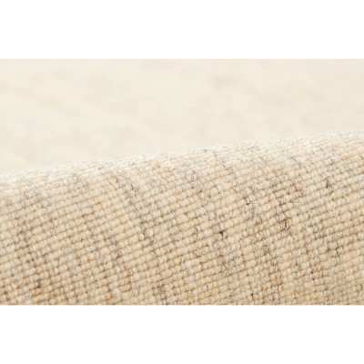 Natural Striped 8' x 10' Handloomed Wool and Synthetic Rug