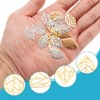 Unique Bargains Hollow Metal Leaf Pendants Decoration 200 Pcs - 3 of 4