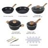 Aoibox Ceramic Cookware Set Non-Stick 15-Piece Pots and Pans Set with Silicone Utensils and Pot Protectors for Healthy Cooking - 3 of 4