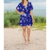LA LEELA Women's Summer Pirates Beach Party Bikini Mini Dress Swimwear Swimsuit Coverup for women X-Large-XX-Large Blue, Skull - 2 of 4