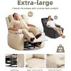 Oversized 27" Recliner Chairs with Heat and Massage - 360° Swivel Lazy Sofa for Adults- Manual Chair Recliner with Cup Holder - 4 of 4