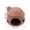 Unique Bargains Ceramic Aquarium Hideaway Rock Cave Fish Tank Decoration Red Brown 3.31x3.19x3.03 inches - 4 of 4