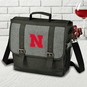 NCAA Nebraska University Cornhuskers Wine And Cheese Cooler w/ Table And Accessories - 1 of 4