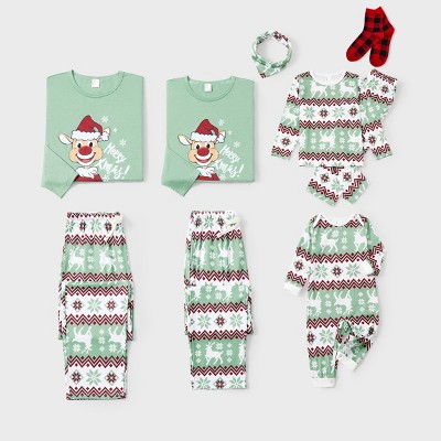PATPAT Christmas Family Matching Pajama Sets Includes Christmas Socks
