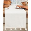 Saro Lifestyle Modern Minimalist Tassel Table Runner - image 3 of 3