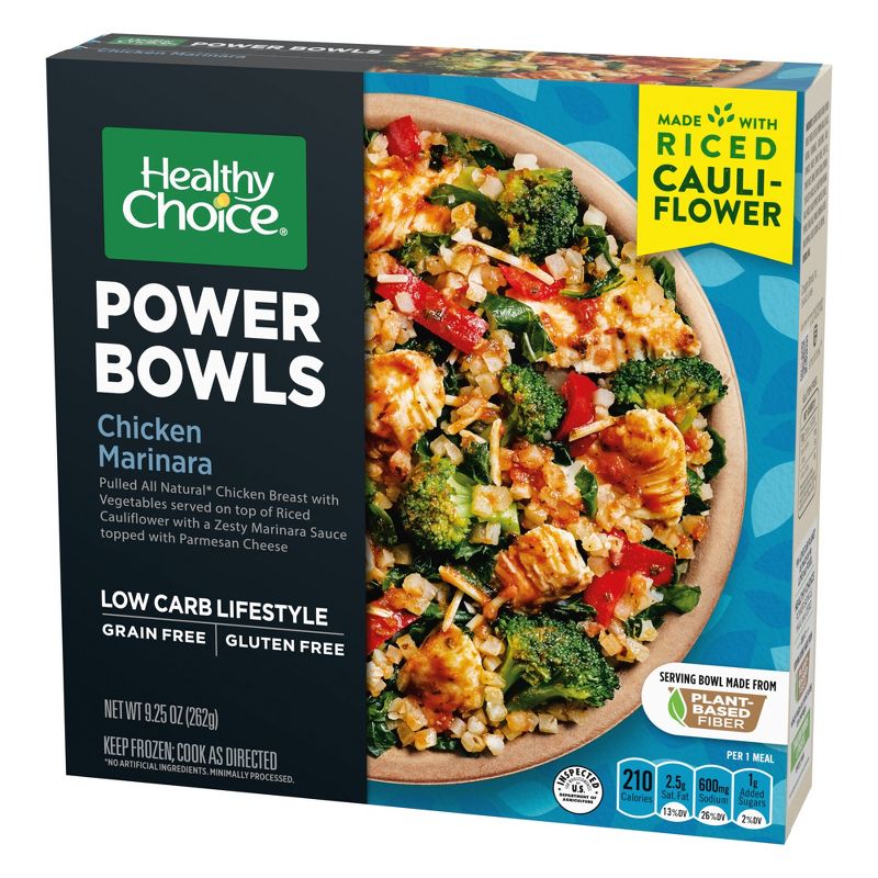 Healthy Choice Gluten Free Frozen Power Bowls Chicken Marinara with Cauliflower Rice - 9.25oz, 4 of 5