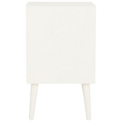 Pomona Antique White Mid-Century 3-Drawer Transitional Accent Table