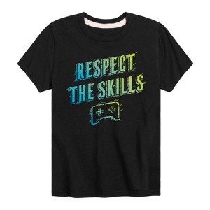 Boys' - Instant Message - Video Gamer Respect The Skills Short Sleeve Graphic T-Shirt - 1 of 4
