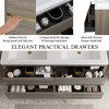 Whisen Pre-Assembled Floating Wall-Mounted Bathroom Vanity with Stone Resin Sink, U-Shaped Storage Drawers - 4 of 4