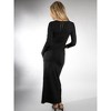 Jess by Meiko Women's Scoop Neck Long Sleeves Bodycon Sculpt Maxi Dress - 4 of 4