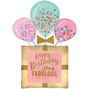 LoonBalloon 32 Inch Fabulous Gift Birthday Balloon with 4 latex- Festive & Unique - 1 of 1