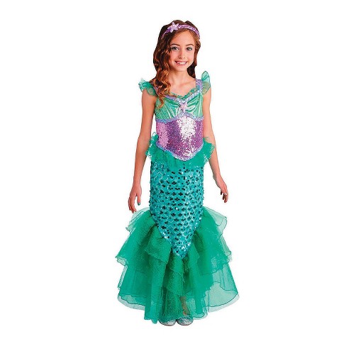 Living Fiction Girls' Blue Sea Mermaid Costume : Target