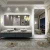Apmir Super Bright Front & Back LED Lighted Anti-Fog Aluminum Alloy Framed Tempered Glass Bathroom/Vanity Mirror with ETL & 3-Year Warranty - 3 of 4
