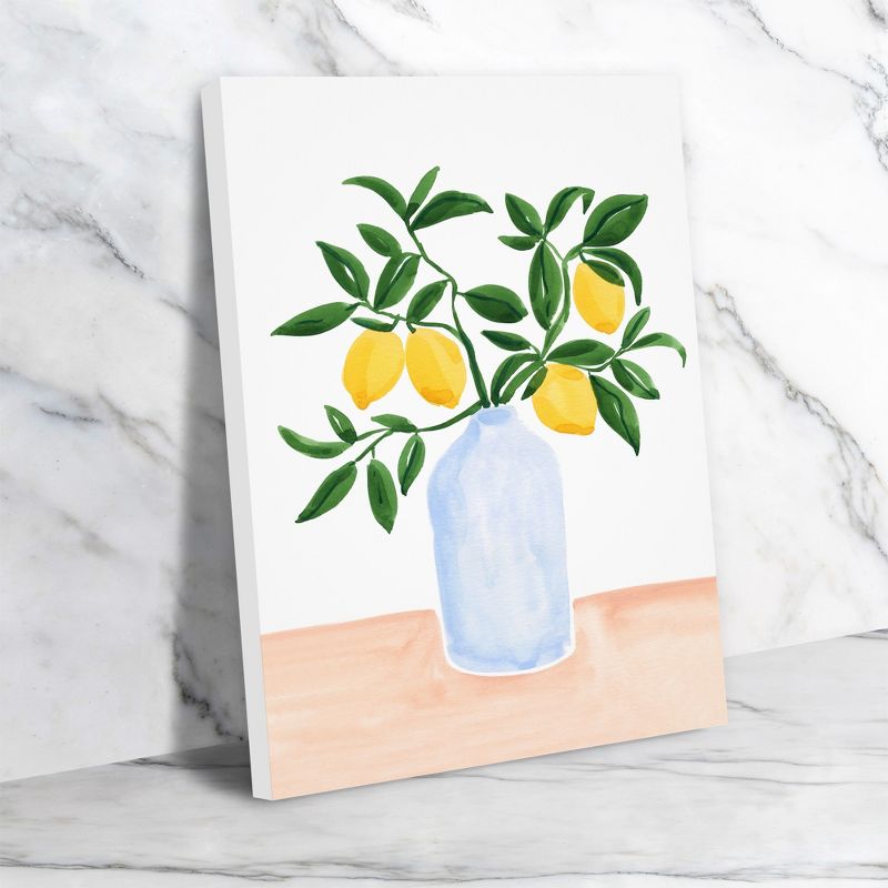 Americanflat Botanical Farmhouse Lemon Tree Branch In A Vase By Sabina Fenn Wrapped Canvas, 4 of 9