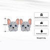 Frenchie Dog Stud Earrings for Women French Bulldog CZ Ginger Lyne Collection - 3 of 4