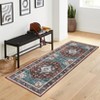 Washable Vintage Rug Non Slip Low Pile Rug Soft Throw Floor Cover Foldable Indoor Carpet for Living Room Bedroom Playroom Nursery - 3 of 4