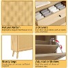 Rattan Shoe Cabinet Storage, Large Shoe Cabinet Freestanding Organizer with Wood Legs and 4 Flip Drawers - 4 of 4