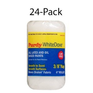 Genuine Purdy 24 Pack White Dove 4" x 3/8" Nap Roller Covers 140786104-24PK - 1 of 1