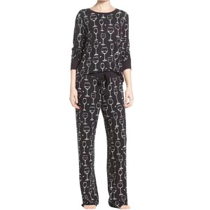 P.J. Salvage Womens Wine Glass Pajama Sleep T-shirt - 1 of 1