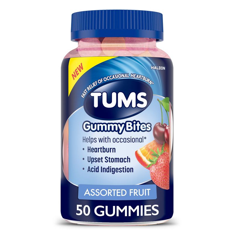 Tums Assorted Fruit Gummy Bites - 50ct, 1 of 7