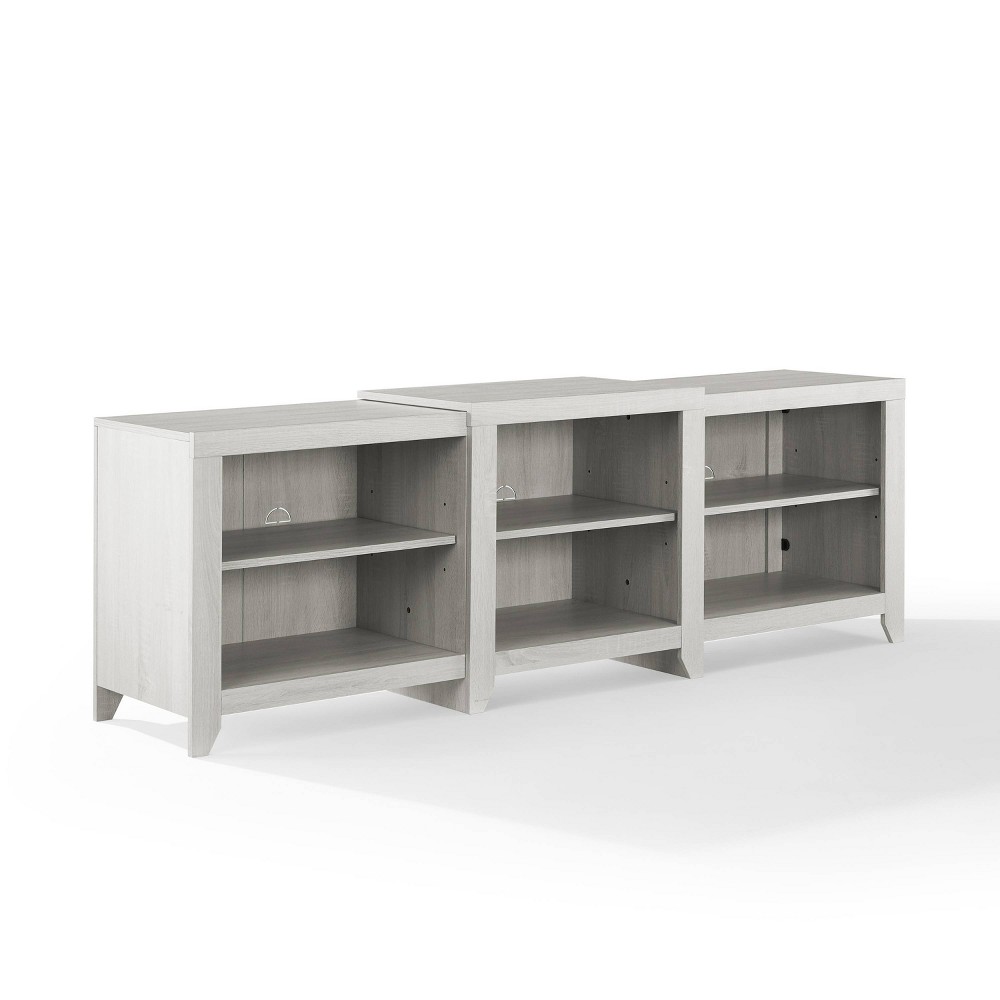 Photos - Display Cabinet / Bookcase Crosley 69" Ronin Low Profile TV Stand for TVs up to 75" Whitewash  