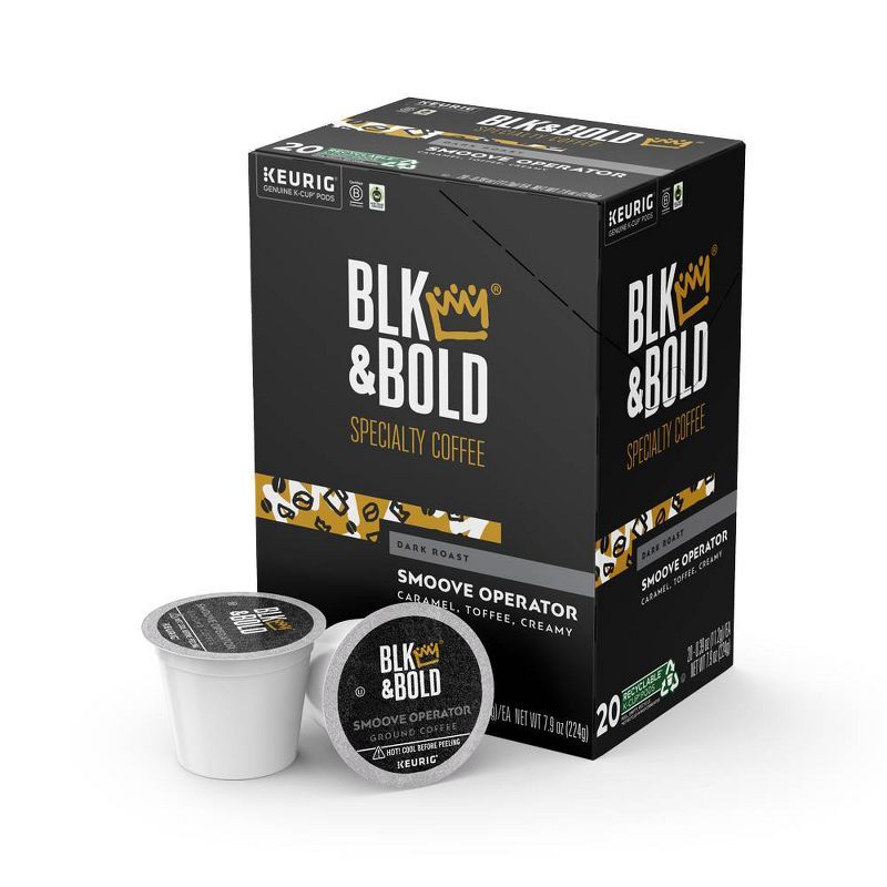 Blk &#38; Bold Smoove Operator Dark Roast - Keurig K-Cup Coffee Pods 20ct, 1 of 8